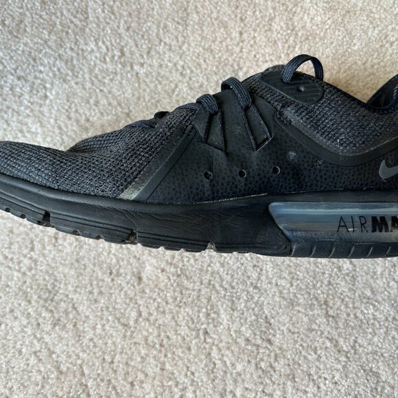 Nike Air Max Men's Running Shoes Size 9.5 Black 921694-010 - Picture 7 of 10